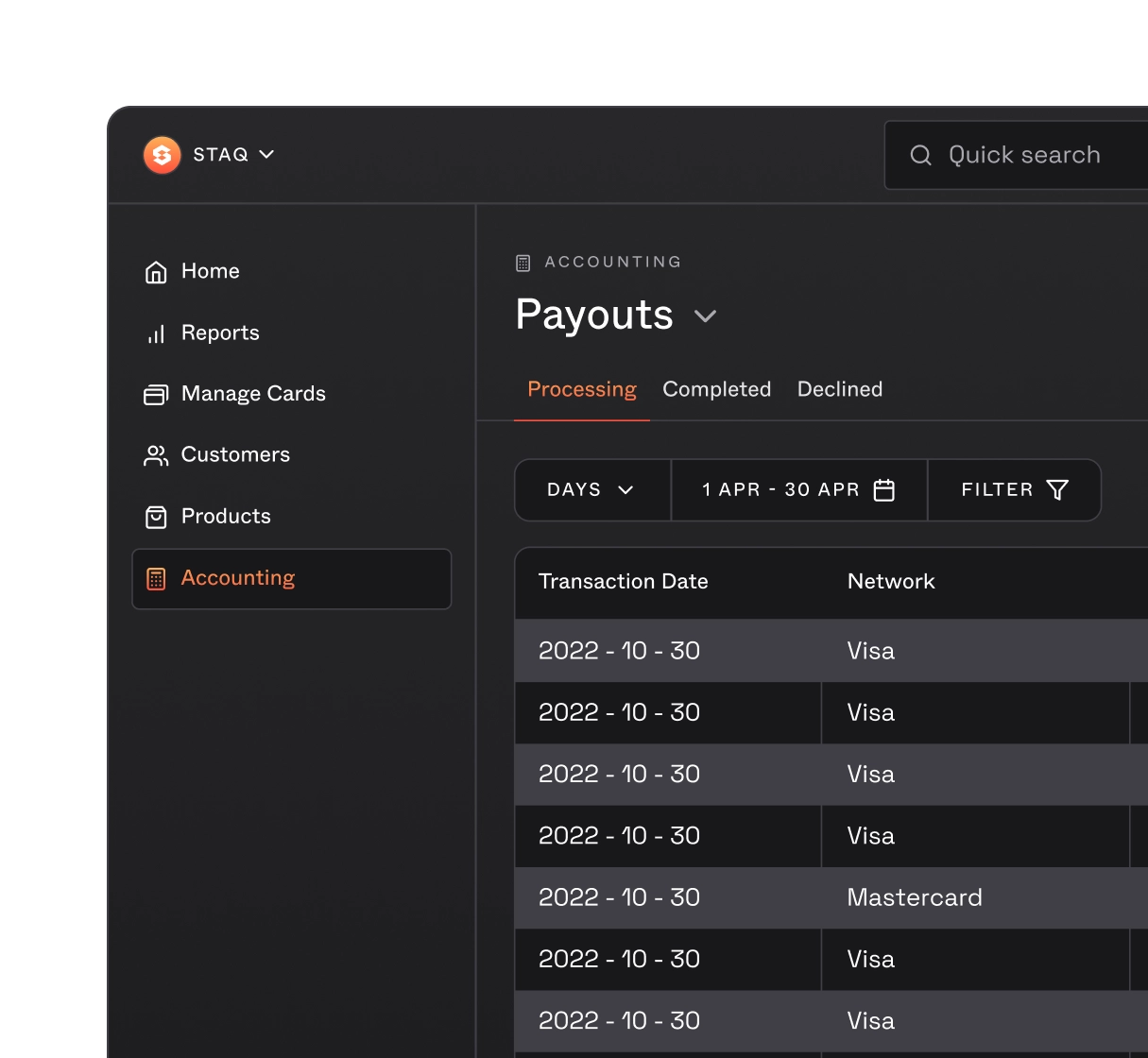 Service Provider Payouts